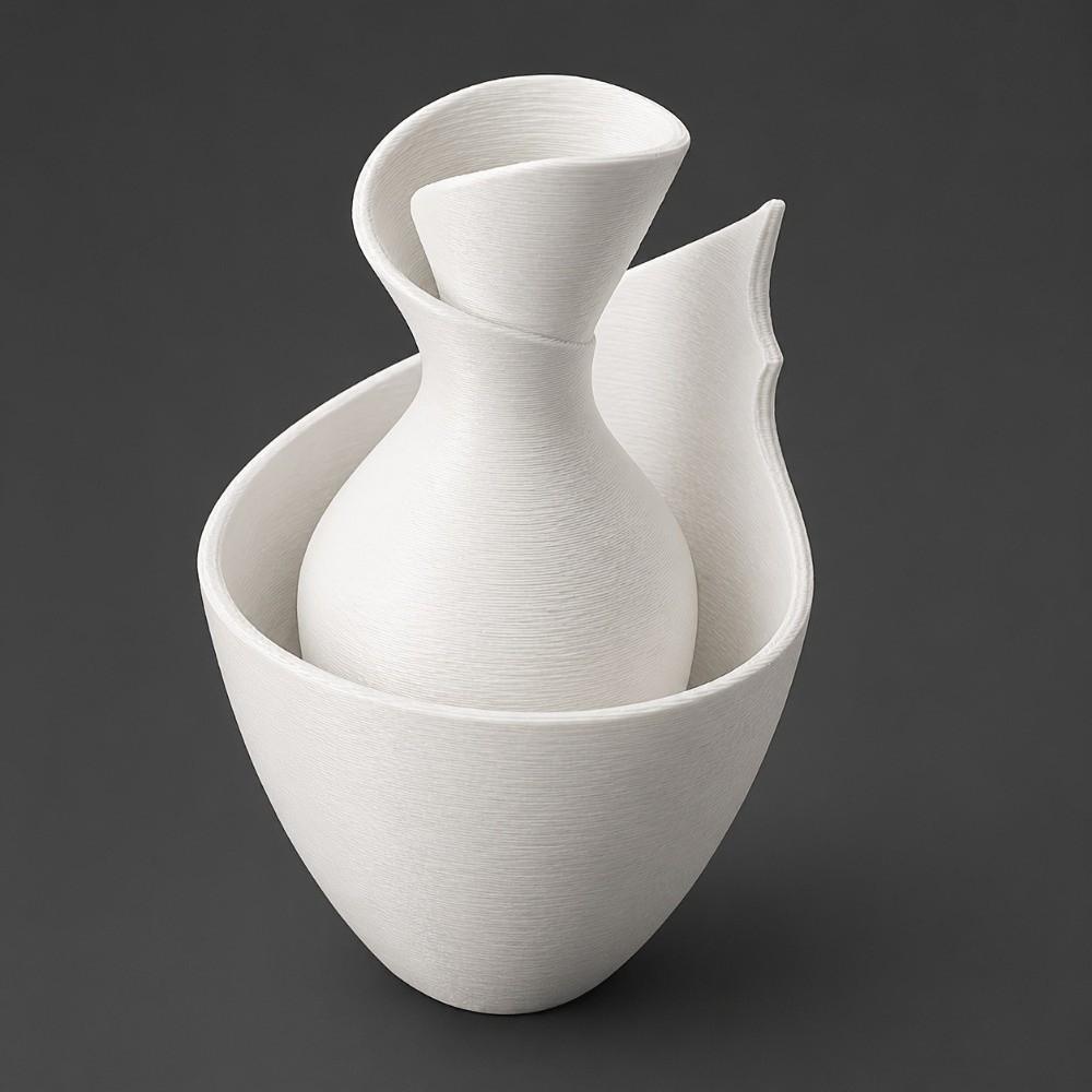 High-End Minimalist Vase Unique Flower Arrangement Ornaments Light Luxury Vase Bedroom