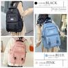 D-SACK Casual Nylon Backpack, Lightweight, A4 Size (14 Inch), Large Capacity, for Commuting and School (Pink)