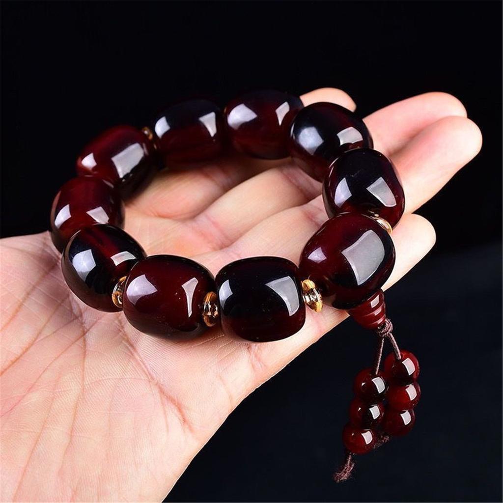 Elastic Wristchain Natural Buddhist Prayer Beads Bracelet for Meditation and Peace Handmade Jewelry Religious Gift