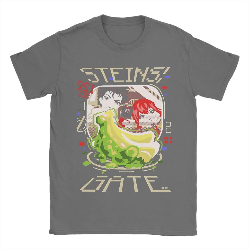 Game Steins Gate T Shirt Summer Mad Scientist Harajuku T Shirts Men Cotton Comfortable hot product Y2k Short Sleeves Classic tee