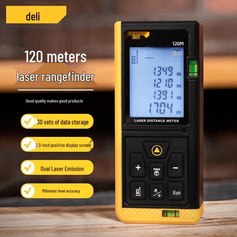 

Deli 120m Laser Distance Meter