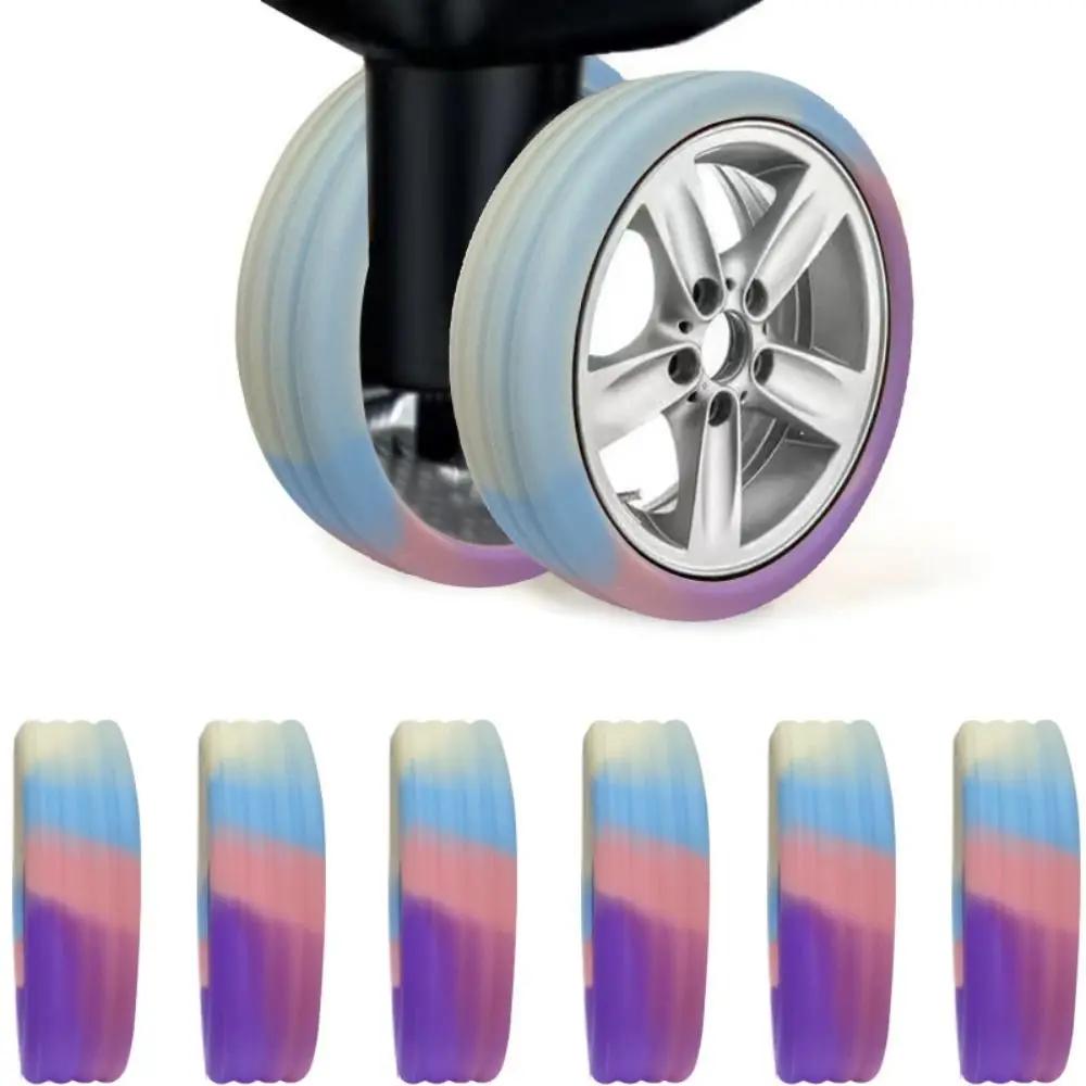 4/8Pcs Travel Luggage Caster Shoes Reduce Noise Suitcase Wheels Protector Cover Trolley Box Casters Guard Cover Accessories
