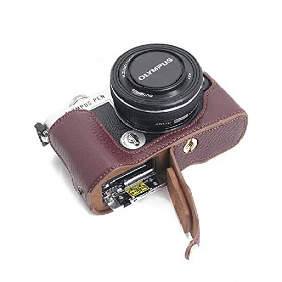 

SIUTATDSH Camera case Silver cowhide Applicable Olympus Olympus PEN E-P7 EP7 case Liner case Camera holder, earthquake resistant, shock resistant,