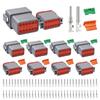 Deutsch DT 2 Pin Connector Kit 2pin Waterproof Automotive Wire Connectors | Gray Waterproof Electrical Wire Connector for Cars,