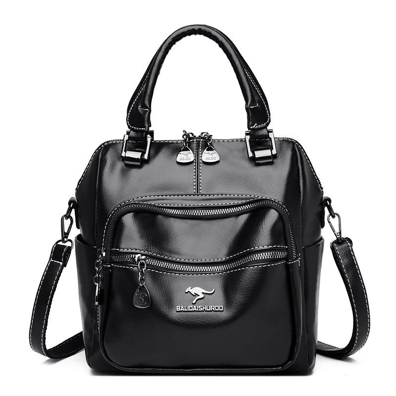 

Многофункциональная женская сумка, роскошный мягкий кожаный женский рюкзак, однотонный ретро-рюкзак большой емкости