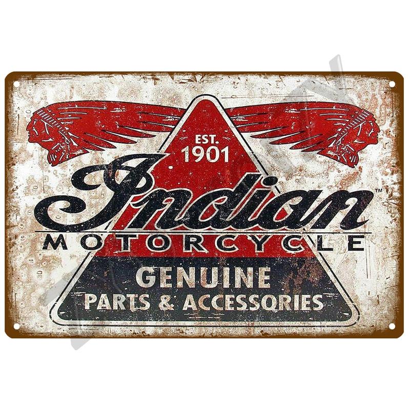 India Moto For The Garage Plaque Metal Sign Vintage Wall Poster Vintage Retro Room Home Industrial Hanging Decor Art Tin Sign