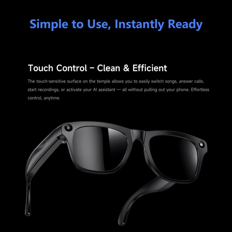 Intelligente 8K KI-Brille mit 100W Kamera Chat Gpt Touch Outdoor Sport Sonnenbrille Bluetooth Anrufe Musikplayer Bildstabilisierung für Männer Frauen Geschenk
