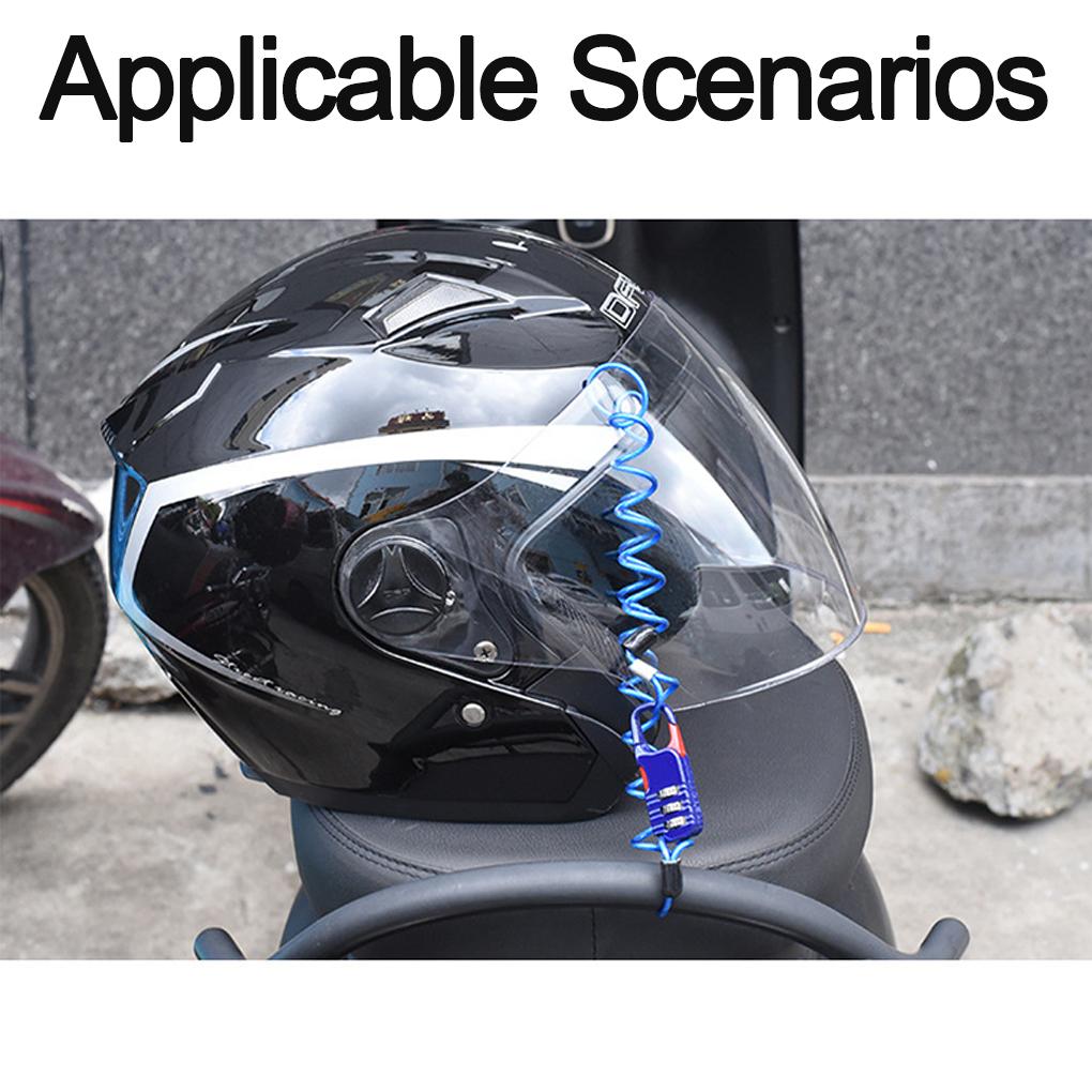 Motorcycle Helmet Anti-theft Password Lock Zinc Aluminum Alloy Digit Password Combination Lock Muiltcolor Bicycle Accessories
