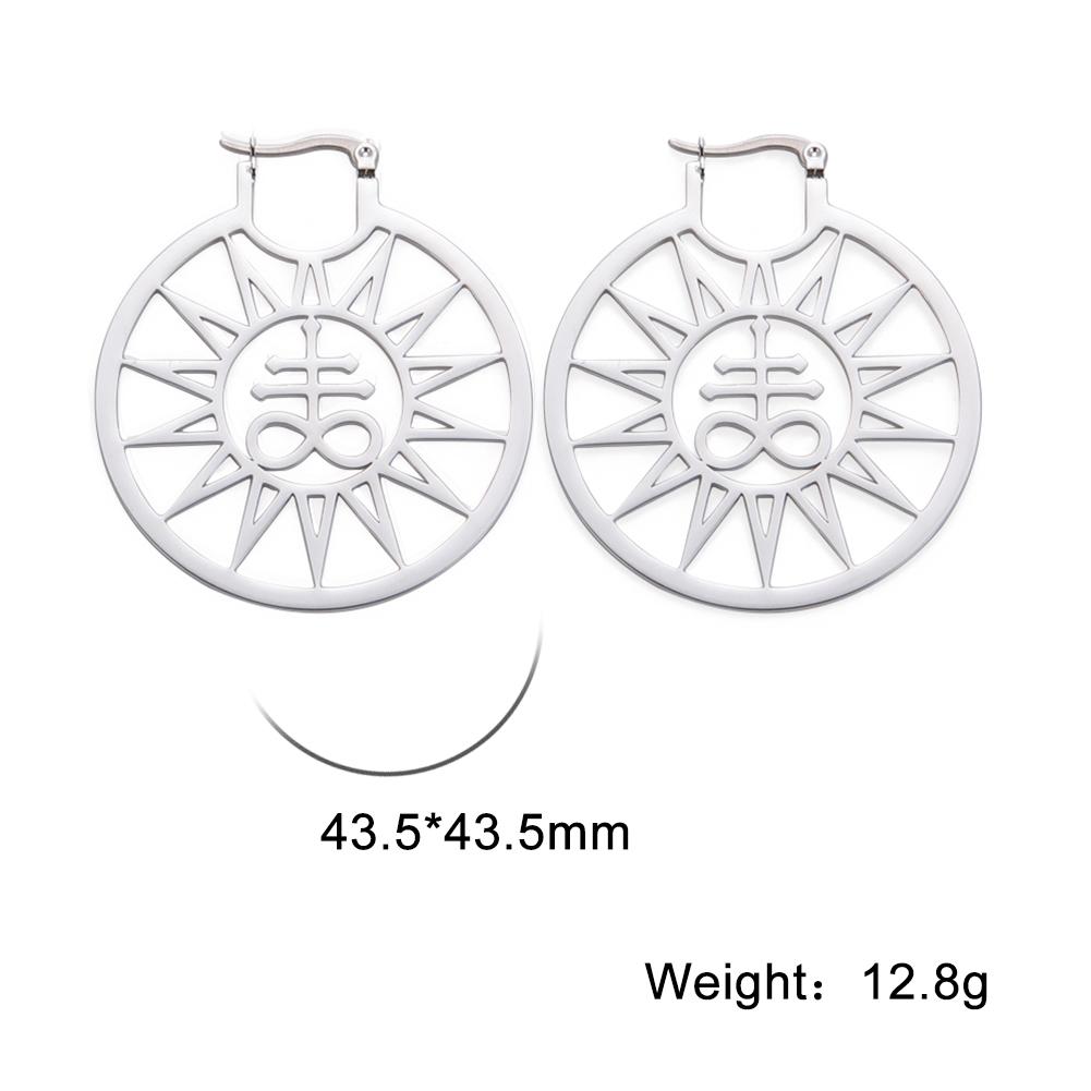 Xiaomi Skyrim Stainless Steel Pentagram Hoop Earrings for Women Gothic Witchy Star Dangle Earrings 2026 Trend Amulet Jewelry