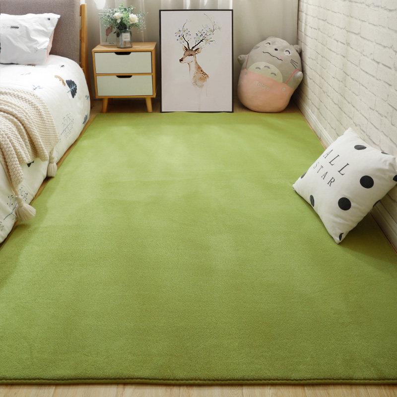 Tappeto Antiscivolo in Pile di Corallo Monocolore - Tappeto Morbido a Pelo Corto per Camera da Letto e Soggiorno