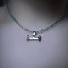 Minimalismus Gotisch Edelstahl Hundeknochen Anhänger Halskette für Damen Herren Silber Dunkel Punk Y2K Paar Schmuck Geschenke