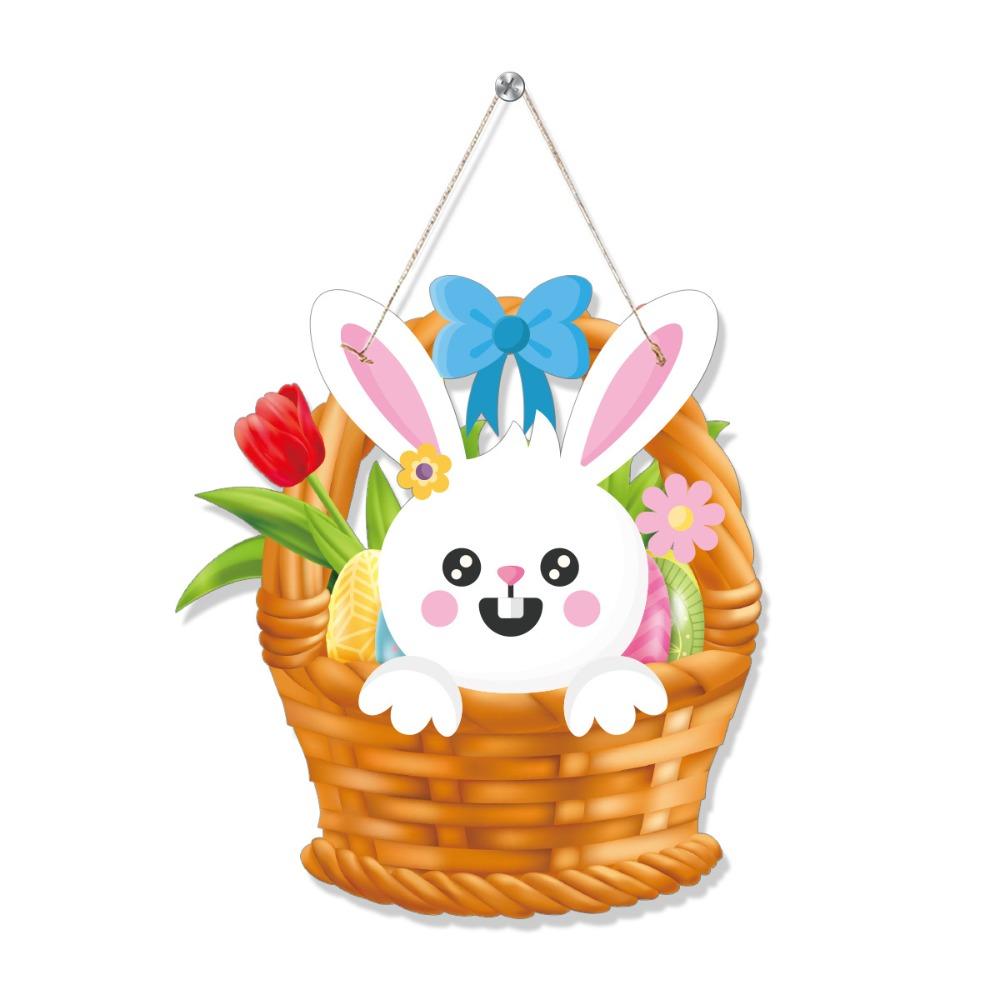 Pendant Welcome Door Sign Decorations Door Plaque Decoration Practical Hanging Easter Bunny Egg