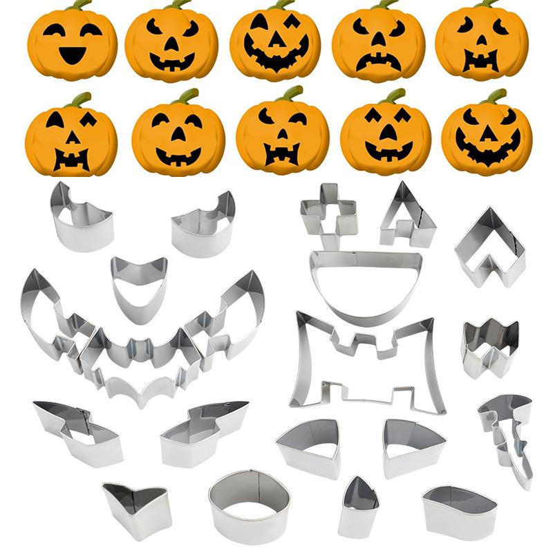 New Year and Halloween pumpkin carving set, stainless steel cookie molds, baking tools, DIY carving tools, knives