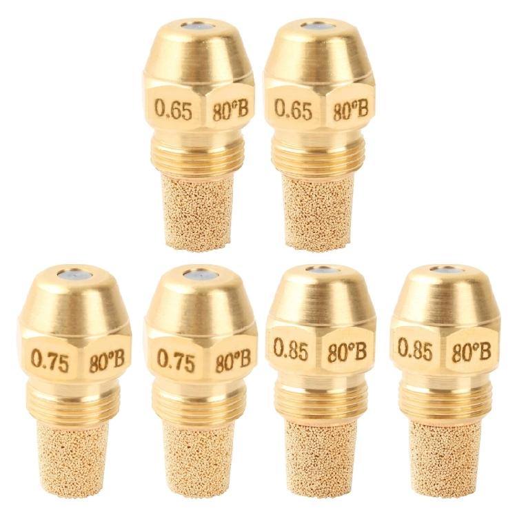 Oil Burning Nozzle Oil Burning Nozzle 0.65/0.75/0.85 80 Degree Replacement Sprayer Metal Oil Burning Nozzle