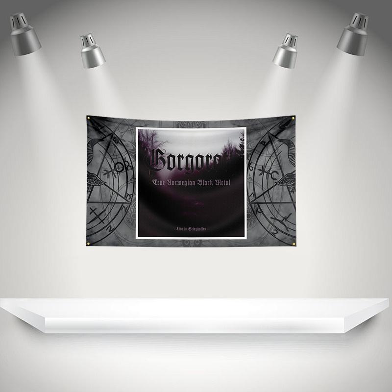 B-borgoroth Flag Rock Music Band Banner HD Printing Tapestry Exhibition, Music Band Fans, Garage Decor