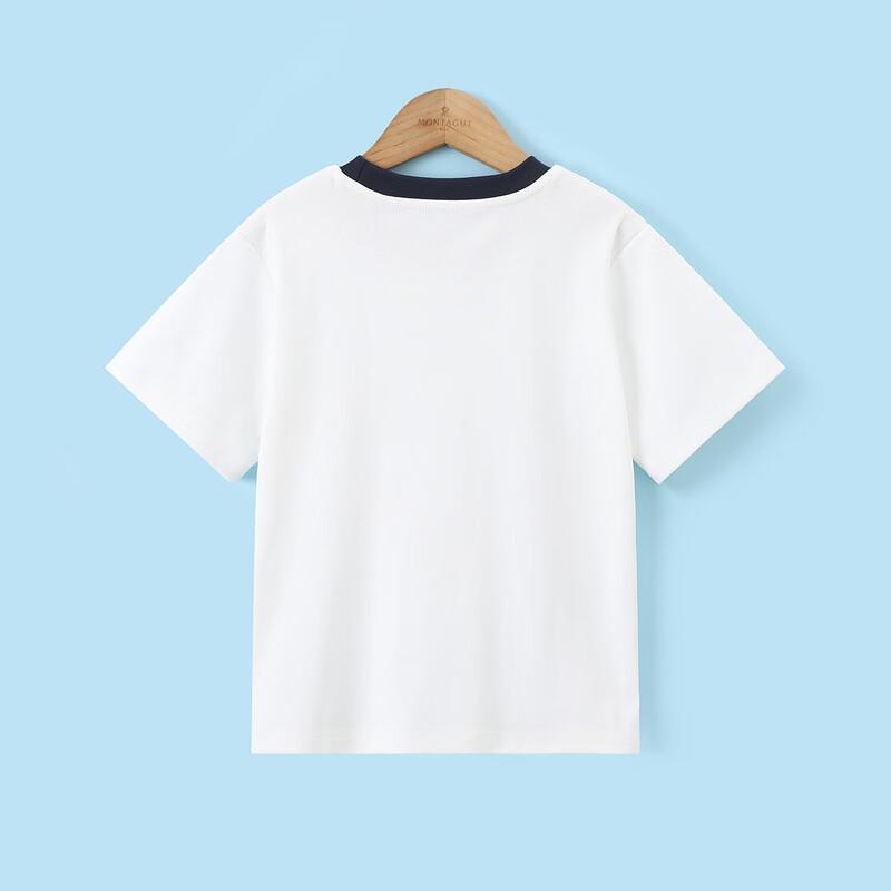 Montagut Girls' Color-block Ocean Element Short Sleeve T-shirt