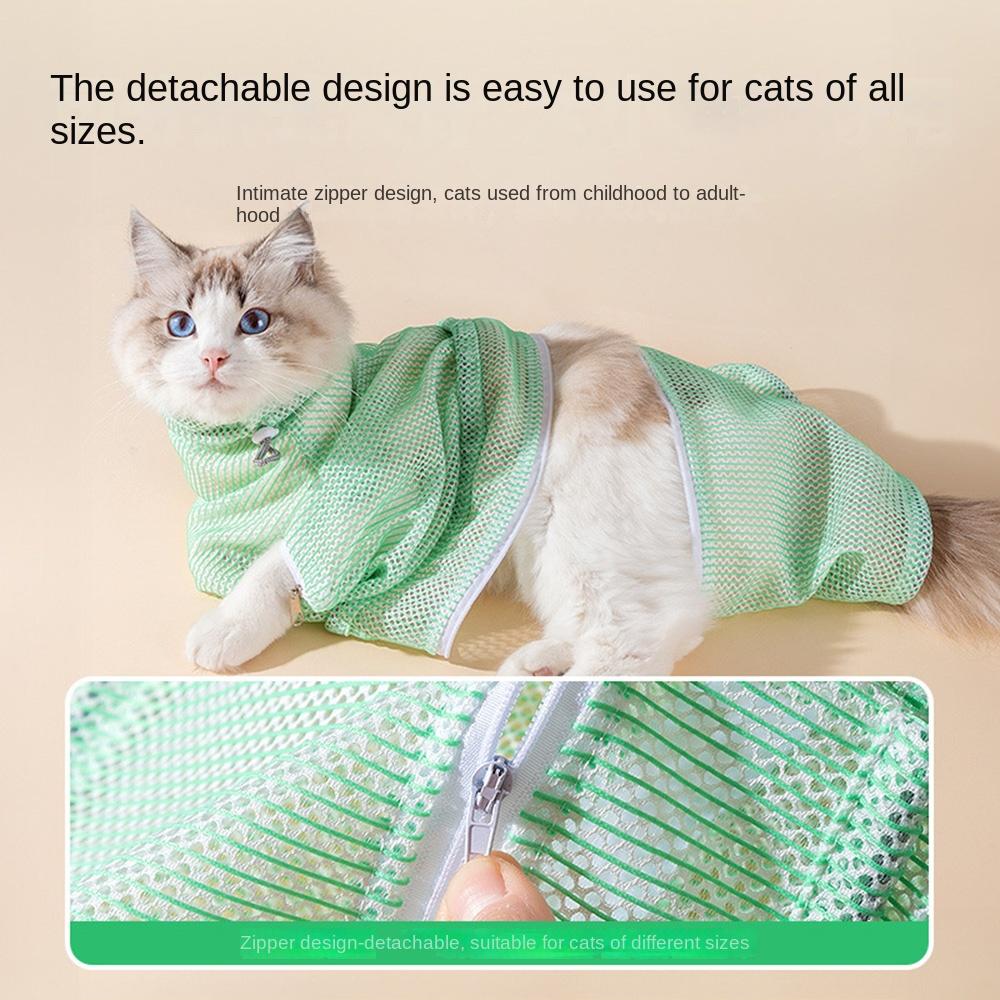 Restraint Mesh Pet Wash Bags Prevent Scratching Cats Bathing Net Pouch  Beauty