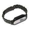 Uhrarmband Einfach Verstellbar Vollschutz Edelstahl Ersatzarmband für Mi Band 7 Schwarz