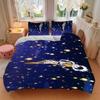 Space Journey Adventure Printed 3pcs Bedding Set Soft Microfiber 1 Duvet Cover And 2 Pillowcases Home Bedroom Decor Xmas Gift K1593