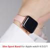 Soft Slim Silicone Sports Band for Apple Watch 5 4 3 2 1 38MM 42MM Bands Rubber Watchband Strap for Iwatch Series 5 4 40mm 44mm