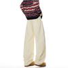 JEEP SPIRIT Men's Washed Cotton Curved Wide-Leg Jeans