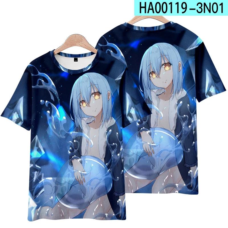 That Time I Got Reincarnated As A Slime Rimuru Tempest 3D Print T Shirt Women Men Summer Short Sleeve Funny Tshirt