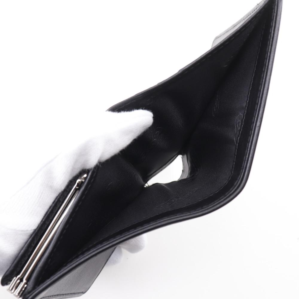 COACH logo Bi-Fold Wallet Gamaguchi black Calfskin Women Used