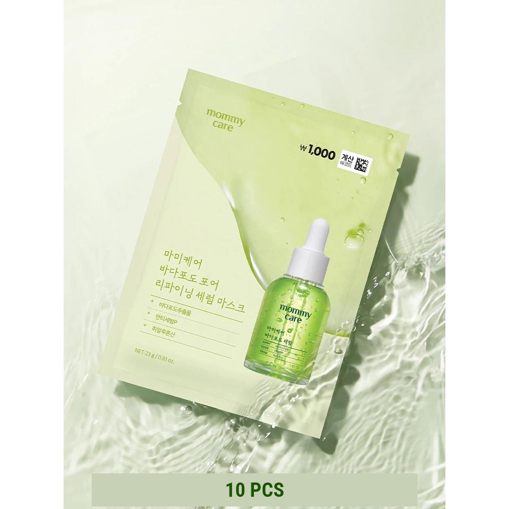 [DAISO] MOMMY CARE Sea Grape Pore Refining Serum Sheet Mask 23 g