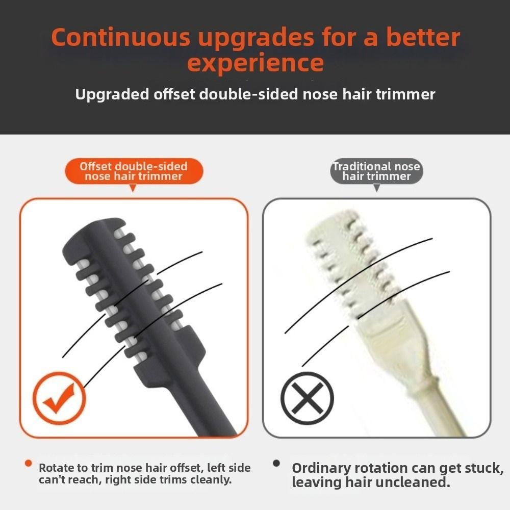 3Pcs/Set 360° Rotating Nose Hair Trimmer Washable Hair Removal Tool Nose Hair Clippers  Women Men