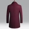 Autumn and Winter Woolen Men's Coats Casual Slim Woolen Windbreakers Mid-length Woolen Men's Clothing