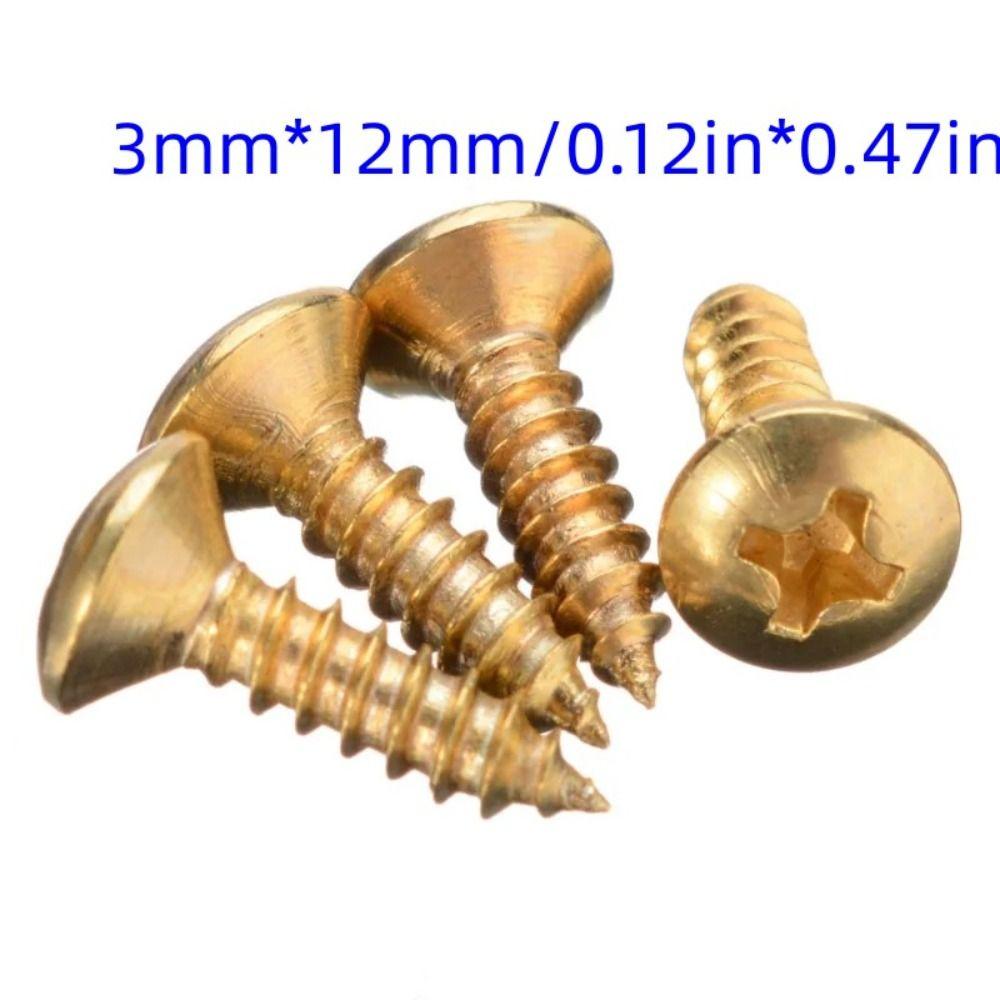 3*12mm Fixed Screw Gold Black Silver Guitar Bass Pickguard Screws Electric Guitar Screws