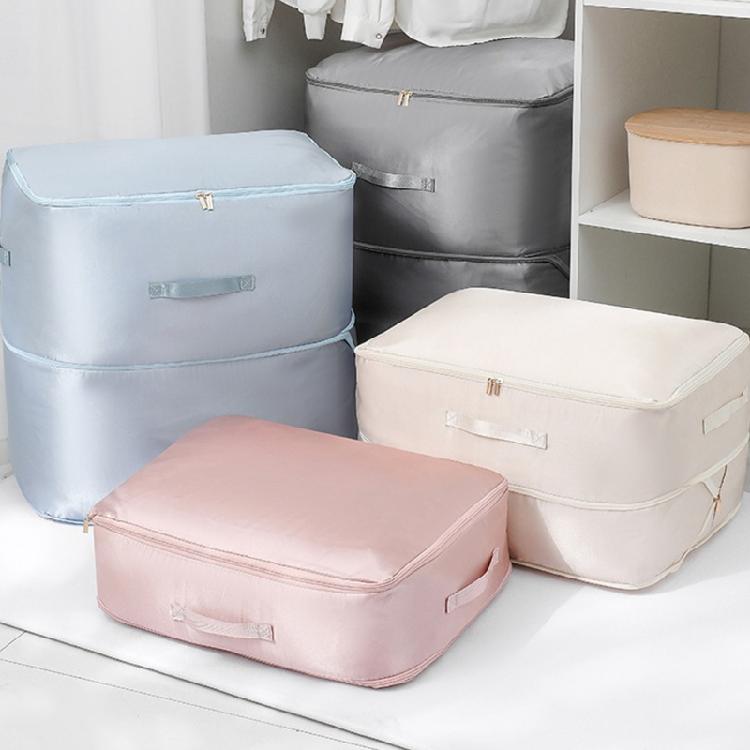 Space Saving Seasonal Clothing Organizer Satins Blanket Quilt Bag for Small Apartments Home Organization Essential