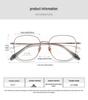 Keming Danyang Retro Eyeglass Frames: Large, Slimming, Unisex, Anti-Blue Light, Titanium, 3127