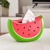 Model Toy Watermelon Tissue Box Fruit Decorative Watermelon Paper Storage Box Cartoon Colorful Watermelon Ornament Decoration