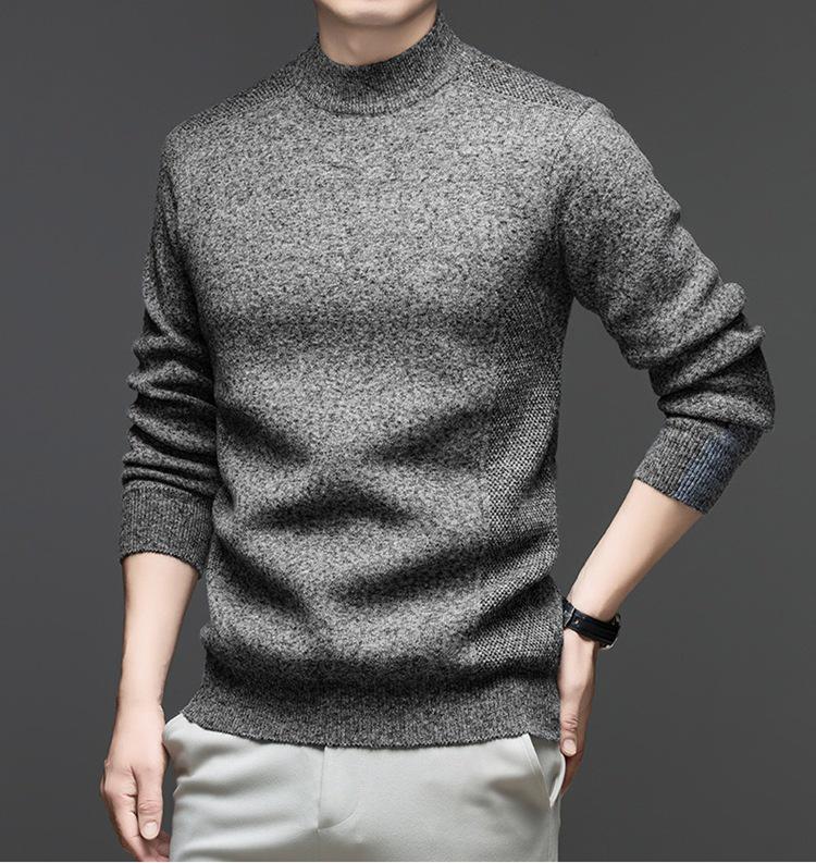 Men's Plus Velvet Thick Round Neck Anti-Pilling Fleece Pullover - Autumn/Winter 2025 Collection