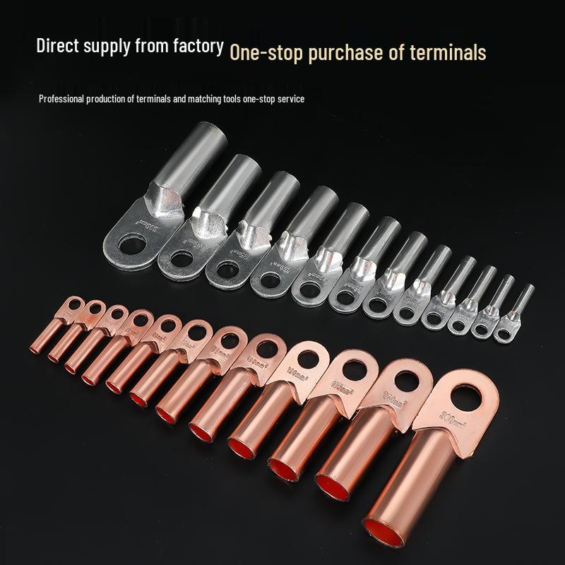 Conector terminal papuc DT din sârmă de cupru cositorită, umplut cu ulei, pentru conductor de 25/35/50 mm²