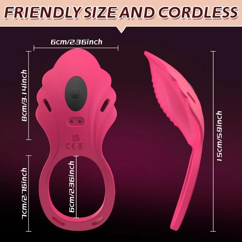 APP-Controlled Wearable Vibrator – Dual Panty Stimulator & Penis Ring for Women & Couples (Remote Pleasure Toy)