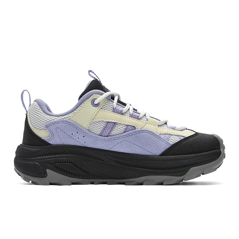 FILA TREK 2 Textile, Synthetic Leather, Split Cow Leather Height Increasing Low top Casual Shoes Women's Gray Purple F12W542123FDT