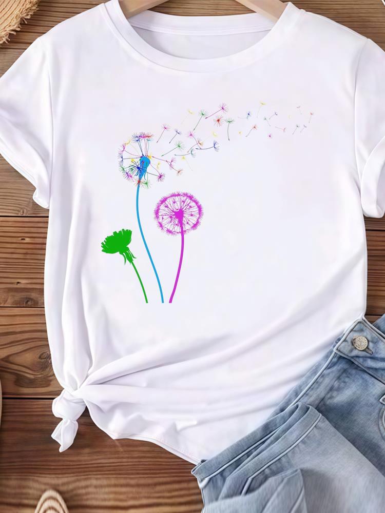 (Asian Size) Women Tee Top Clothing Casual letter cute 90s lovely  Short Sleeve T Shirt Fashion Printed Lady Female Graphic T-shirts