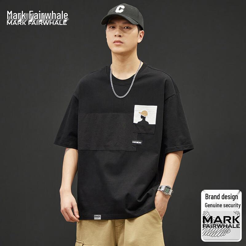 MARK FAIRWHALE Men s Pure Cotton Summer Short Sleeve T-Shirt M