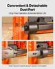 Thickness Planer, Two-Blade, 330 mm Width Worktable Power Benchtop Planer, 1800W 23500 RPM Powerful Motor, Dual Rollers, Over Protection, Single Speed