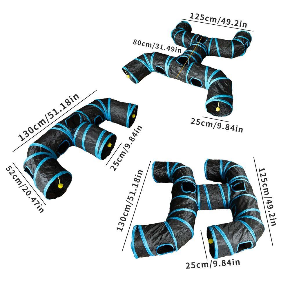 Polyester+Steel Wire Cat Tunnel Tube Foldable Training Interactive Cat Maze Tunnel Breathable Rabbit Guinea Pig Tent Guinea Pig