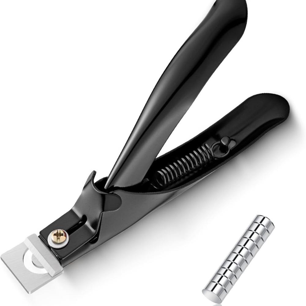

Acrylic Nail Cutter,Nail Clippers with 10Pcs Magnets Straight Nail Clipper Artificial Fake False Nail Trimmer with Length Measurement for Fake Gel чёрный
