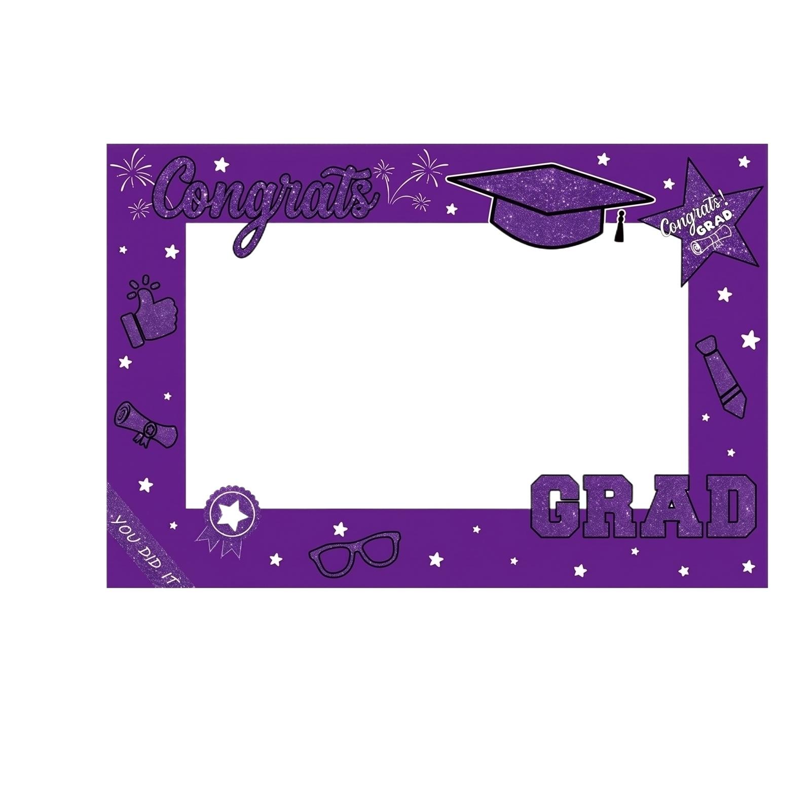 

Дисплей для выпускных фотографий, Декор стены дома на выпускную вечеринку One Size фиолетовый