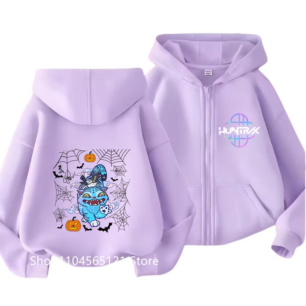 Zip Up Sweatshirts Kpop Demon Hunters Hoodie Children Clothes Kid Girls Boys Sweatshirt Sajaboys Zipper Hoody Baby Casual Tops