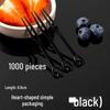 Individually Wrapped Disposable Transparent Plastic Fruit and Cake Forks - Elegant Skewers and Picks