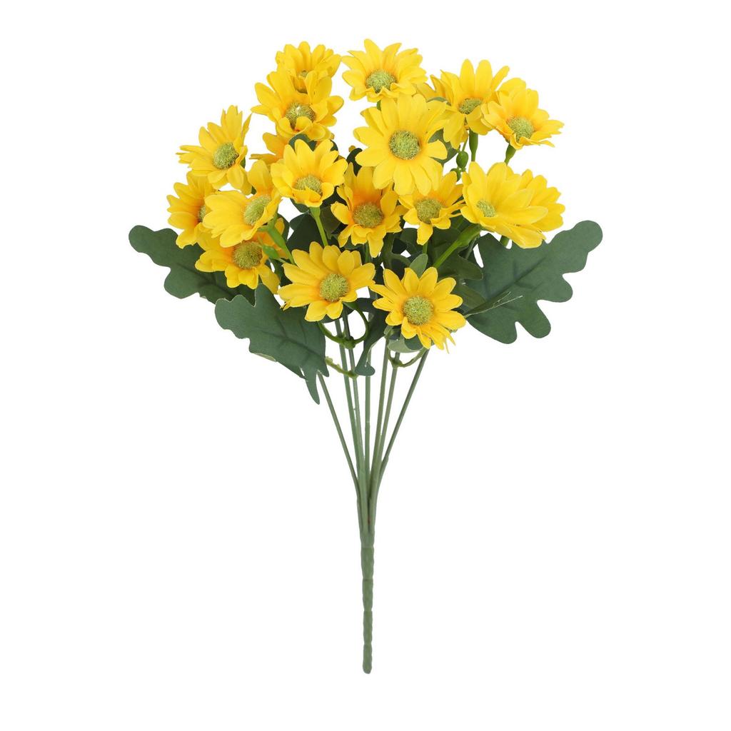 Fun Decor Mums, Artificial Sunset Mums, Artificial Outdoor Sunset Mums Flowers - UV Resistant, Waterproof, Windproof, Fake Fall Flower