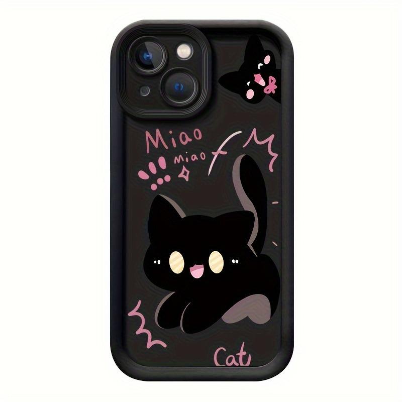 

Fashionable and Cute Cat Print Durable Anti-Drop Phone Case, Suitable for iPhone 17, 16, 15, Plus, Pro, Max Series Phones - Ideal for Gifting iPhone 15 Pro Max чорний