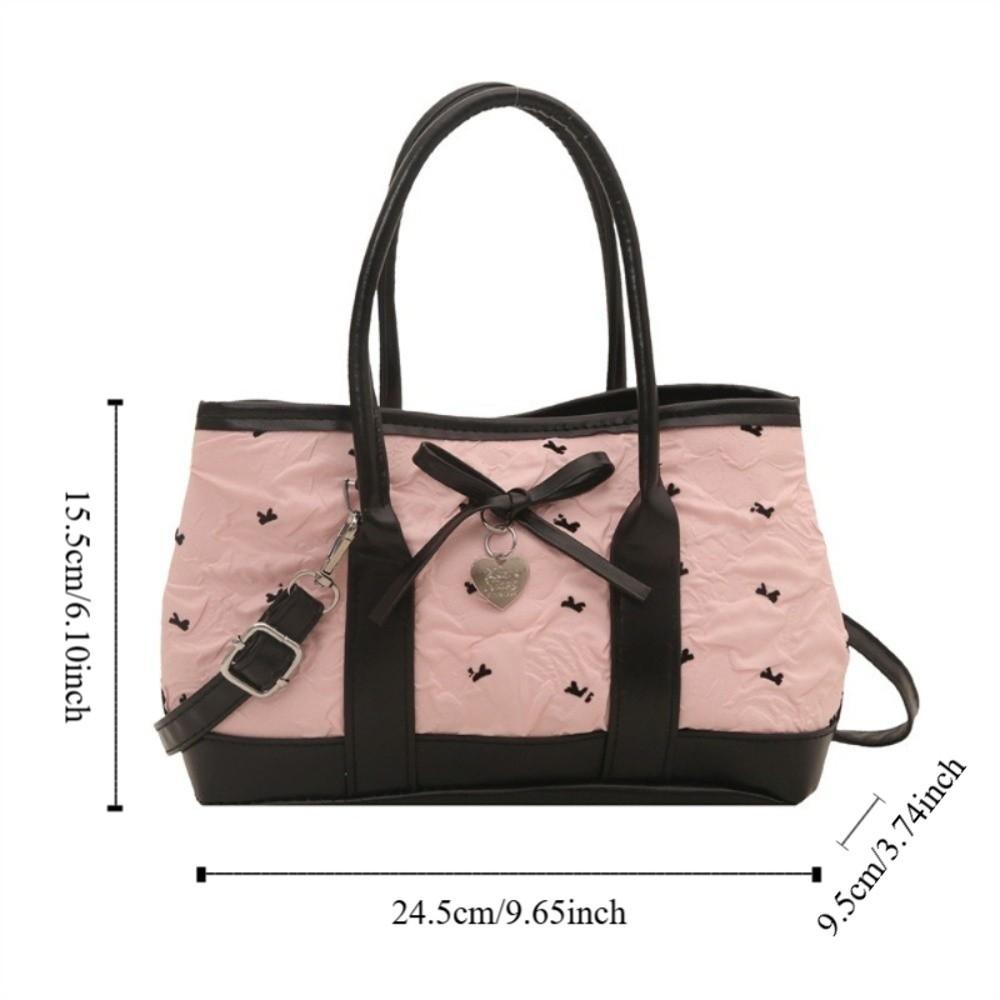 Stylish Bow Shoulder Bag Leisure Women's Handbags Ins Style Bowknot Bucket Bag  Outfits