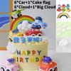 Decoration Cake Car Cartoon Cars 3 Children Birthday Baking Dessert Gift Flag